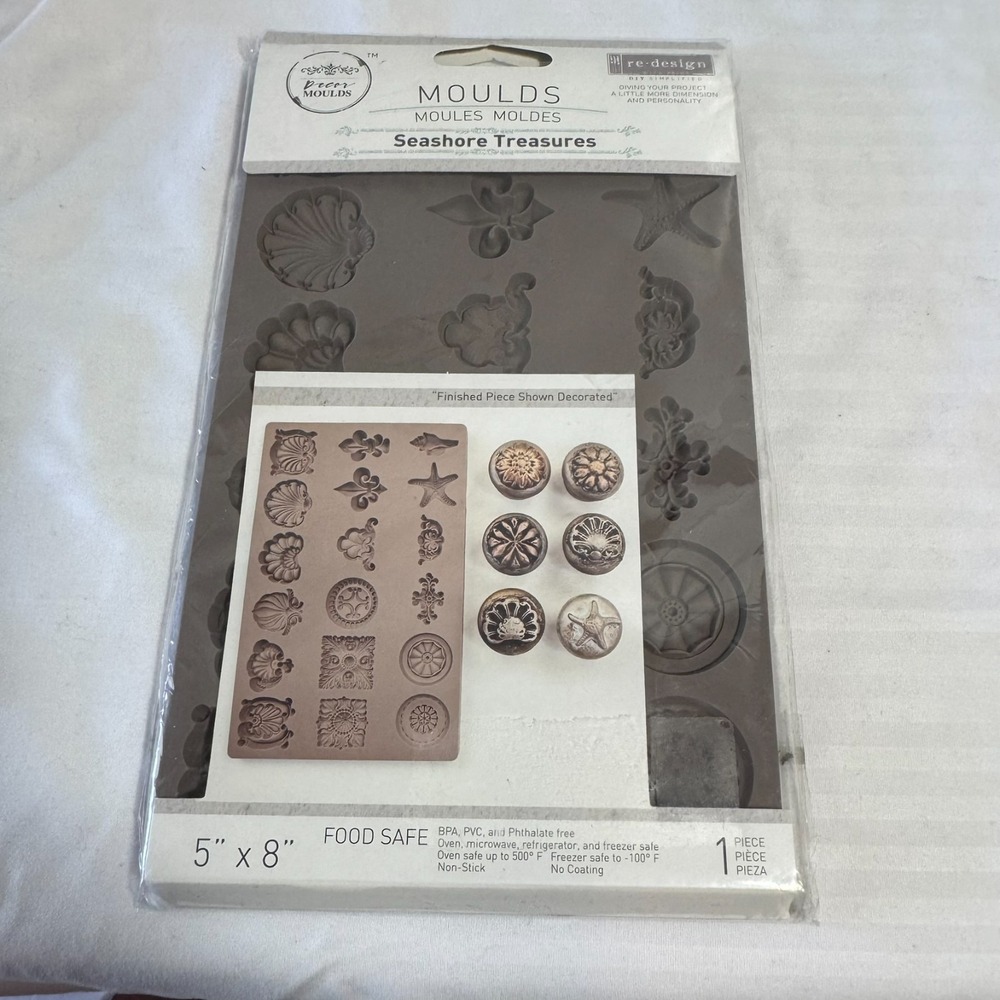 Prima Mould Seashore Treasures Art Decor Silcon Mold Food Safe Redesigned‎ New